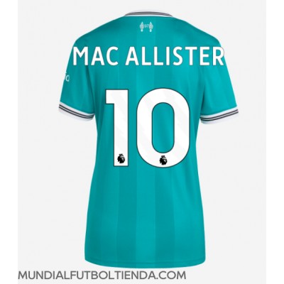 Camiseta Liverpool Alexis Mac Allister #10 Tercera Equipación Replica 2025-26 para mujer mangas cortas Camiseta Liverpool Alexis Mac Allister #10 Tercera Equipación Replica 2025-26 para mujer mangas cortas